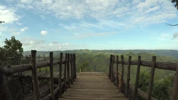 Krásný výhled na záběry z Panguk kopce — Stock video