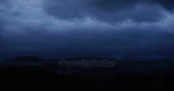 Time lapse of landscape around Borobudur Temple — Stock Video