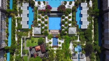 Lüks otel Yüzme havuzlarında Üstten Görünüm
