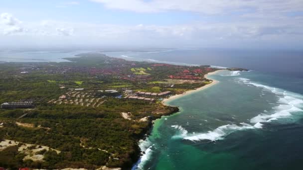 Bela paisagem aérea da praia de Nusa Dua — Vídeo de Stock