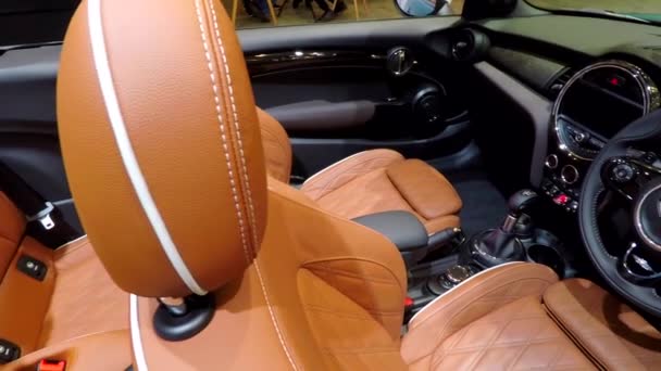 Mini Cooper interior do carro — Vídeo de Stock