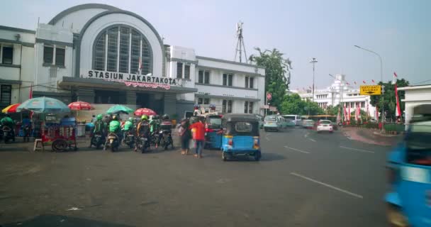 Timelapse of Jakarta Kota Train Station — Stock Video