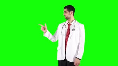 Doktor kopya alanı ve başparmak ile