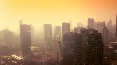 Semanggi Cbd Office binalarda alacakaranlıkta