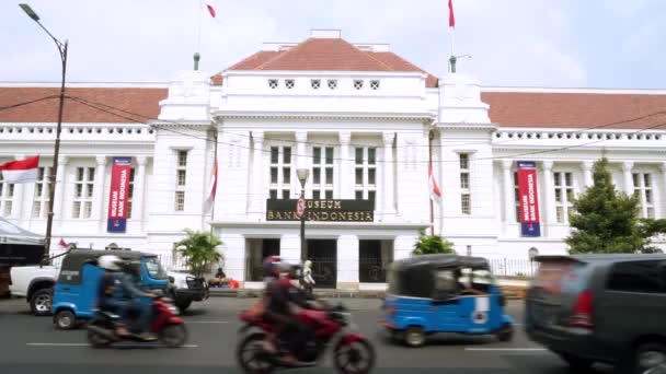 Museum der indonesischen Bank in der Altstadt von Jakarta — Stockvideo