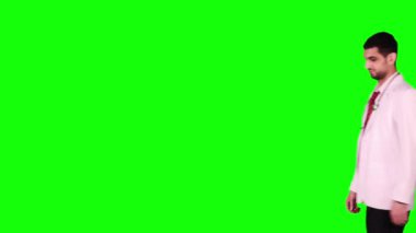 Yakışıklı doktor eller studio katlanmış.