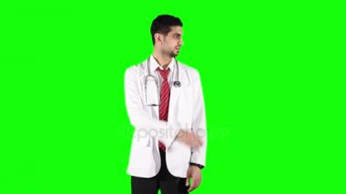 Kopya alanı ile doktor ve başparmak sırıtmak