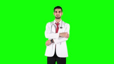 Beyaz doktor gösteren Ok işareti