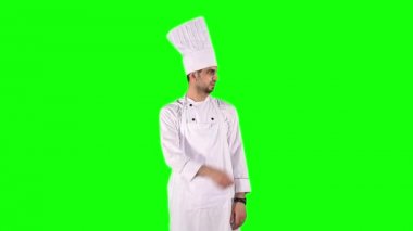 Kopya alanı ve Ok işareti ile beyaz Şef