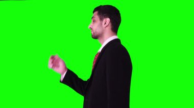 İşadamı düşünme fikir yan görünüm