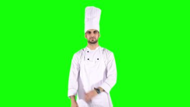 Erkek Şef başparmak gösterilmesini