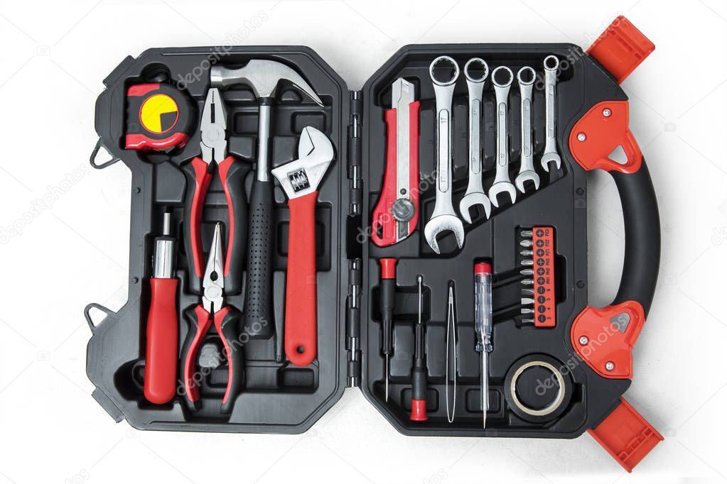 Tools in the opened toolbox