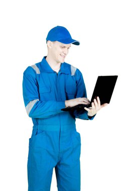 Studio dizüstü ile Amerikan makinist