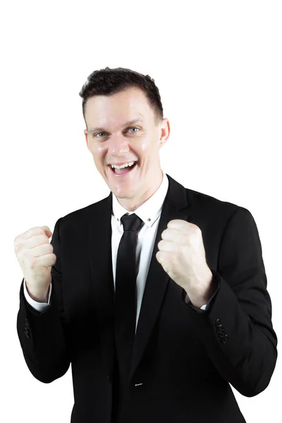 Cheerful Caucasian businessperson — Stock Photo, Image