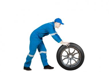 Amerikan mekanik bir araba tekerleği studio iterek