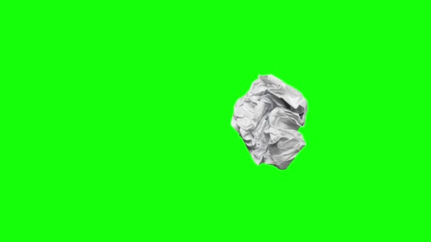 Papier froissé sur fond vert — Video