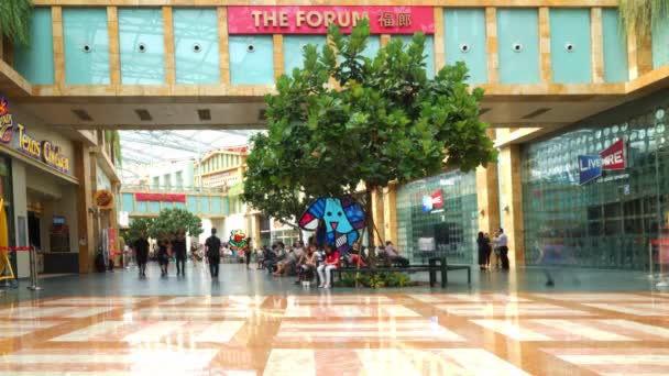 Timelapse Of The Forum Sentosa Island Singapore Stock Video