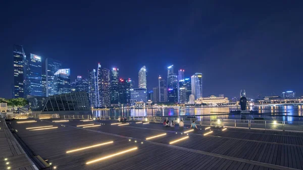 Vue de Singapour depuis Marina Bay Sands area — Photo