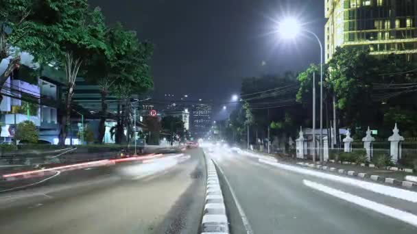 Timelapse of traffic in Jakarta highway — Stock Video