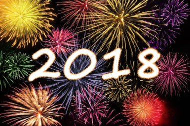 Sayılarla 2018 renkli havai fişek 