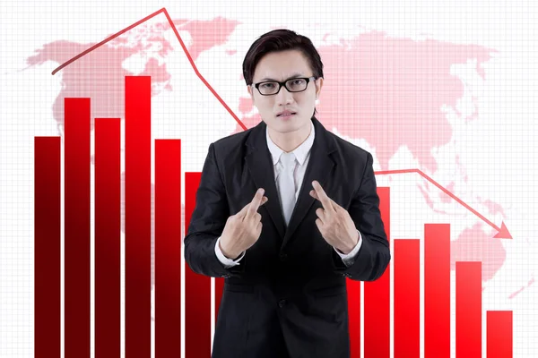 Aziatische zakenman een get succes te wensen — Stockfoto