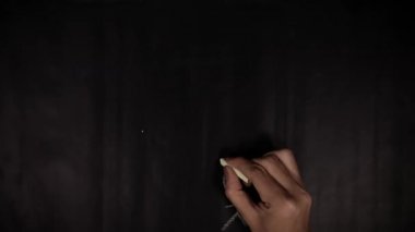 Kadın el tahtada imkansız sözcüğü yazmaya Timelapse görüntüleri