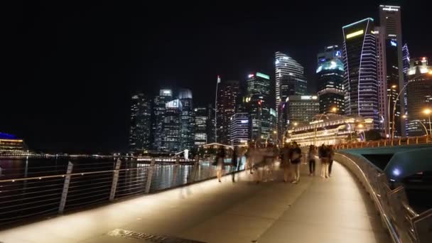 Singapur Listopada 2017 Piękny Widok Singapur Śródmieście Drapaczami Chmur Strzał — Wideo stockowe