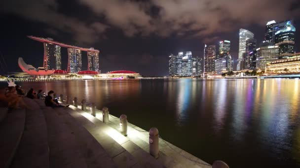 Singapur Listopada 2017 Piękny Krajobraz Marina Bay Sands Hotel Teatru — Wideo stockowe