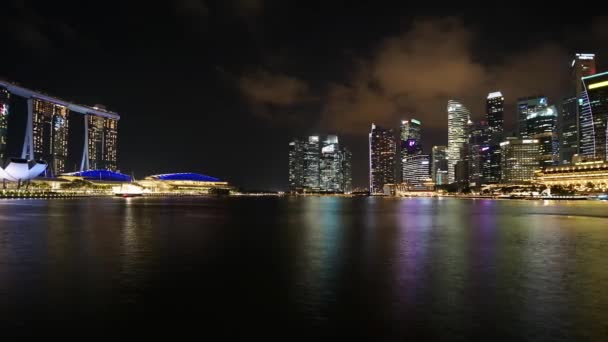 Сінгапур Листопада 2017 Timelapse Кадри Красиву Панораму Marina Bay Sands — стокове відео