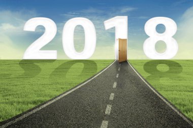 Giriş kapısı ile sayı 2018 doğru yol