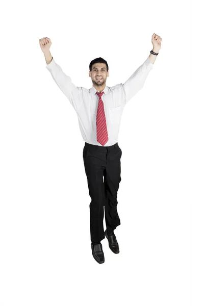 Hombre de negocios exitoso corriendo en el estudio —  Fotos de Stock