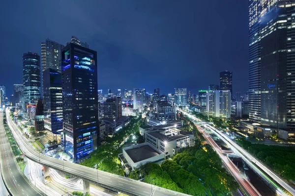 Jakarta adlı gece sahne Kuningan Cbd — Stok fotoğraf