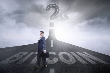 Bitcoin kelime ile Asya iş kadını