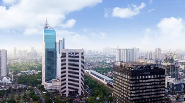 Vista aérea de los edificios modernos de Yakarta —  Fotos de Stock
