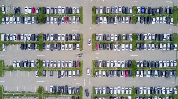 Parking lot viewed from above — Stock Photo, Image