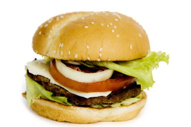 Lezzetli büyük hamburger biftek et