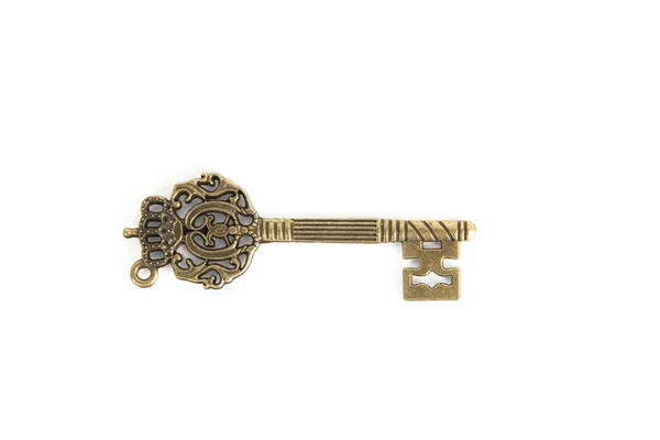 Старый ключ от двери с красивым названием — стоковое фото