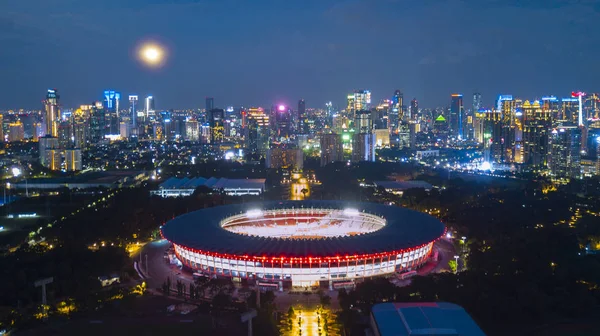 Lampu indah di stadion Gelora Bung Karno — Stok Foto