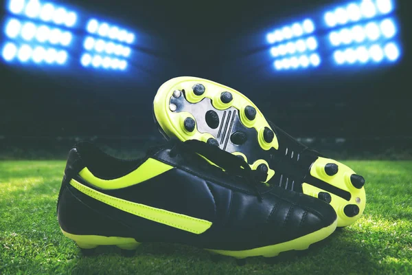 Närbild foto av en fotboll boot — Stockfoto