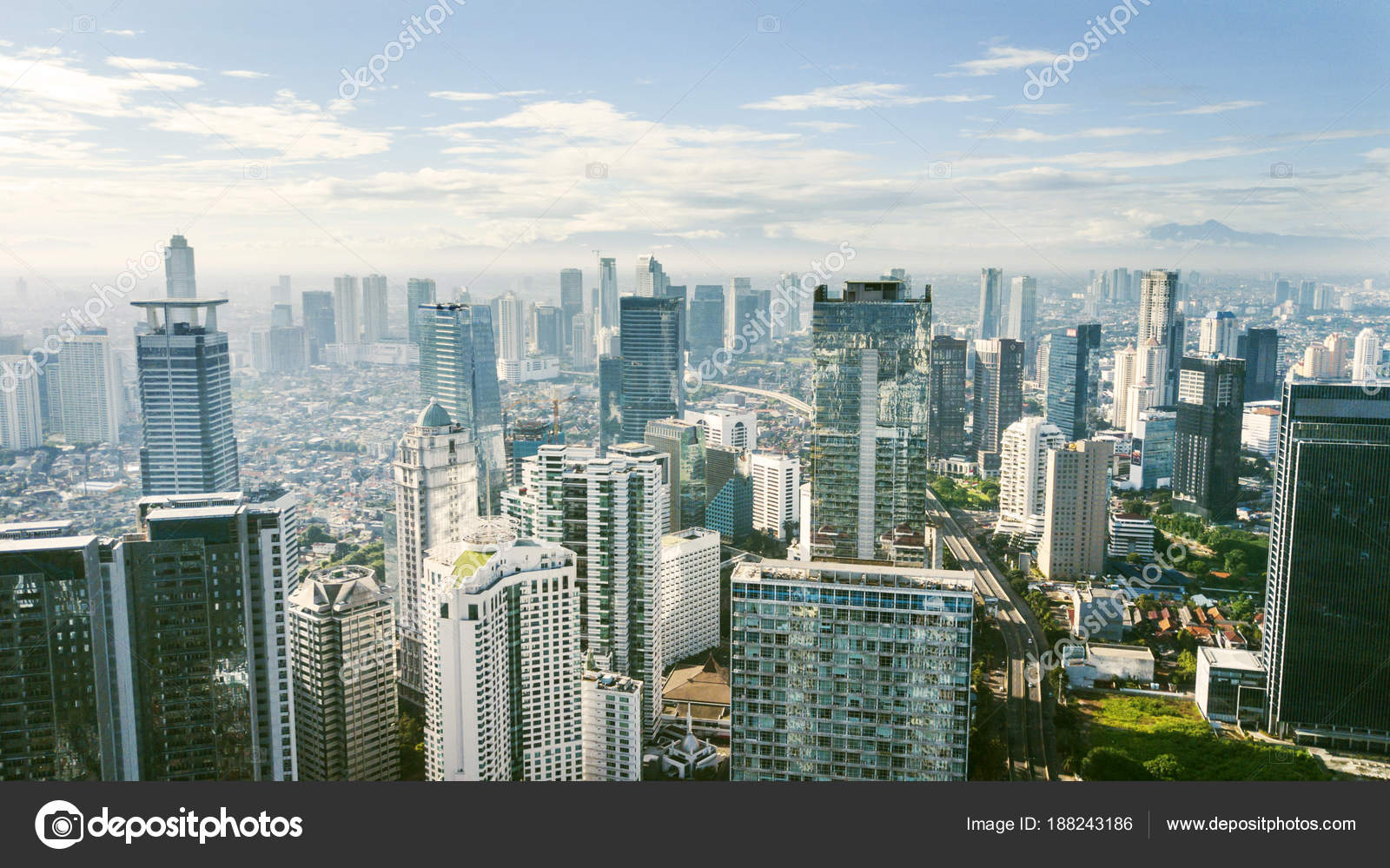 Panorama Stadtbild der indonesischen Hauptstadt  Jakarta 
