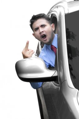 Kızgın işadamı bir araba