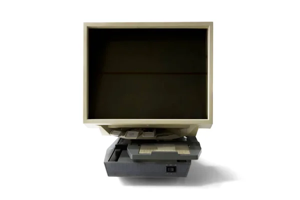 Leitor de microfilme antigo — Fotografia de Stock