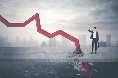 Stresli işadamı azalan bir oku arıyorsunuz