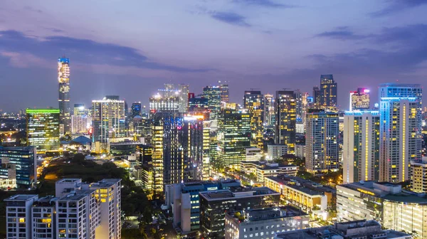 Exotic view of Jakarta downtown at night — Stok Foto