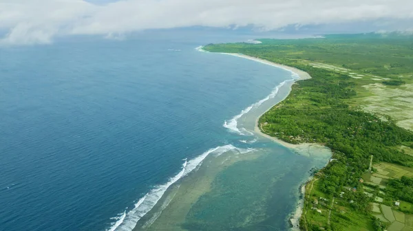 Capa marítima aérea da costa de Ujung Genteng — Fotografia de Stock