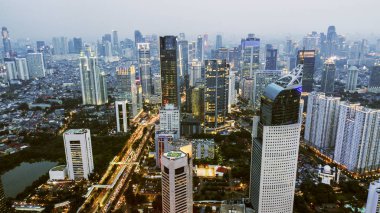Güzel hava Jakarta cityscape