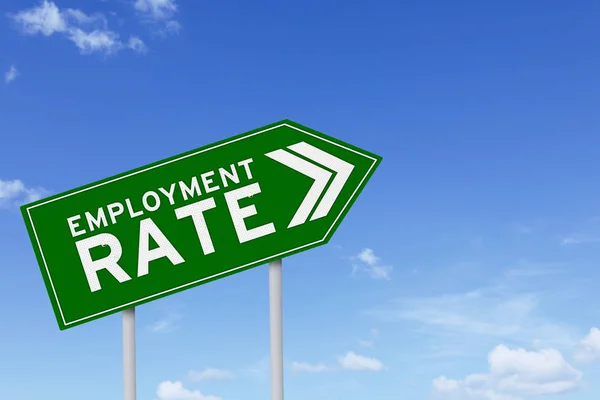 Testo del tasso di occupazione e freccia al rialzo — Foto Stock