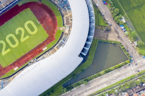 Vista aérea dos números 2020 no estádio Gedebage — Fotografia de Stock