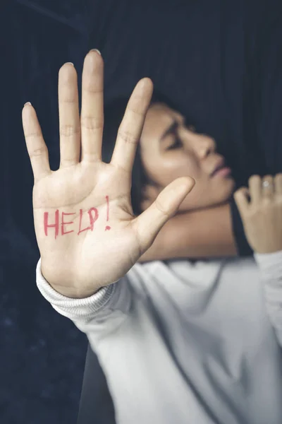 Begrip huiselijk geweld — Stockfoto