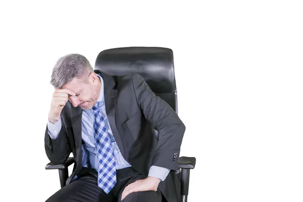 Picture of caucasian businessman looking stressful — 图库照片